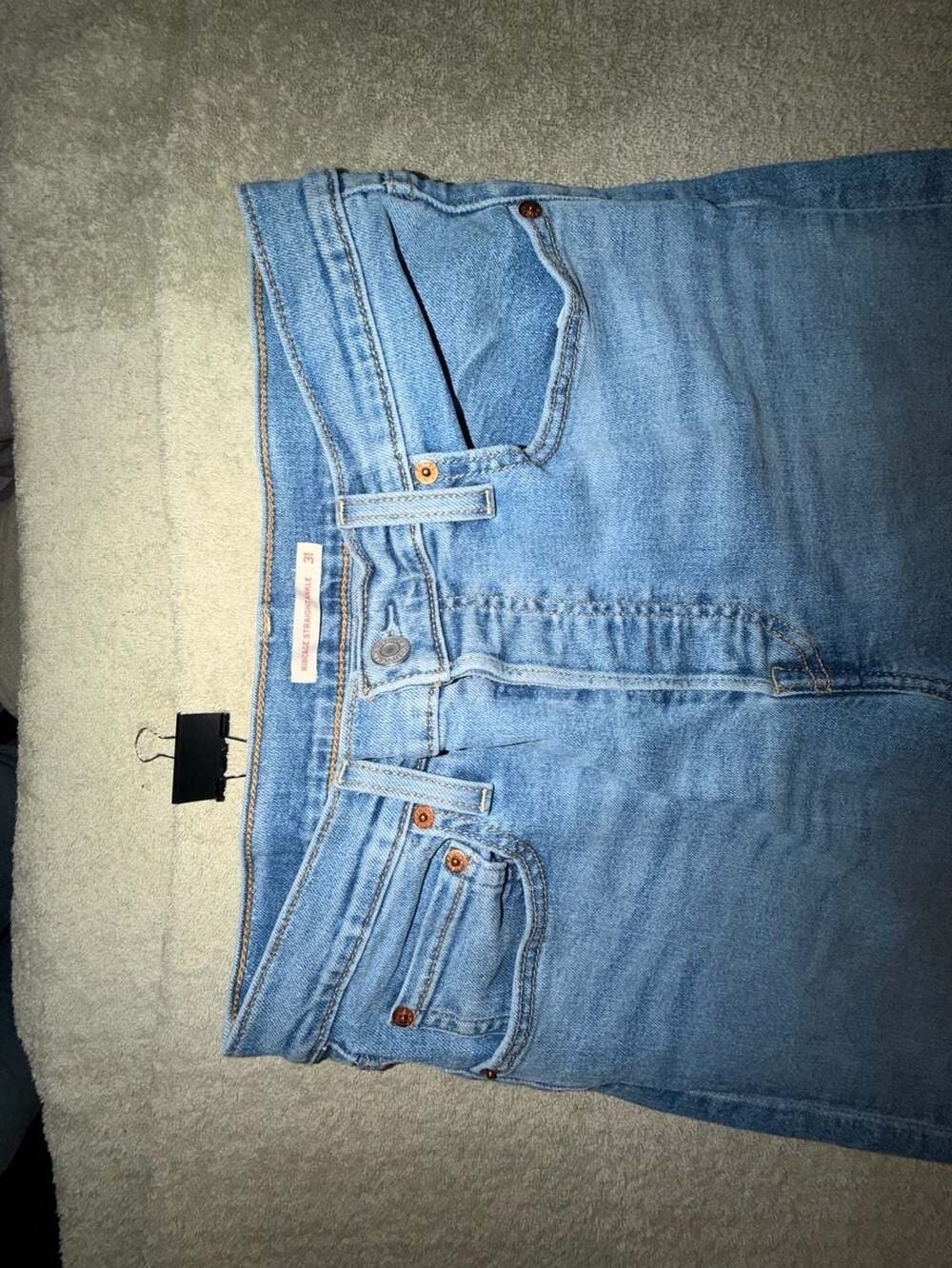 Levi's Ribcage Straight Ankle Jeans Size 31 Medium Wash Denim - Picture 2 of 12